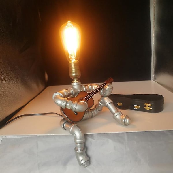 Industriel Robotlampe Retro Style Steampunk Lampe Sød Bordlampe