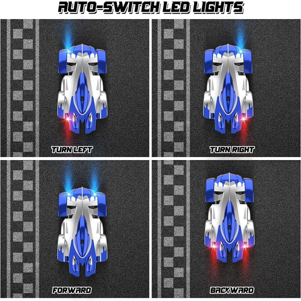 Veggklatring fjernkontroll bil, 360° roterende dobbel modus RC bedøving