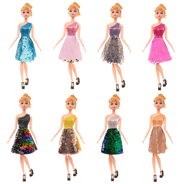 Muoti Barbie-asu, 12 osaa, 12 nukkeasustetta, varten