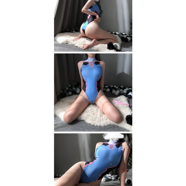 Kvinders sexet anime-rollespilskostume (blå), Kawaii-undertøj en