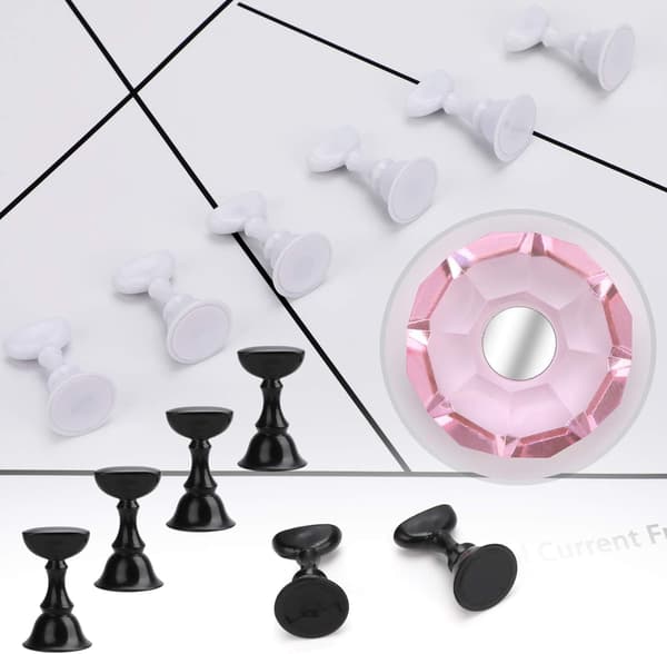 Magnetisk neglekunst-displaystativ, fingerspids-skakdisplaystativ Na