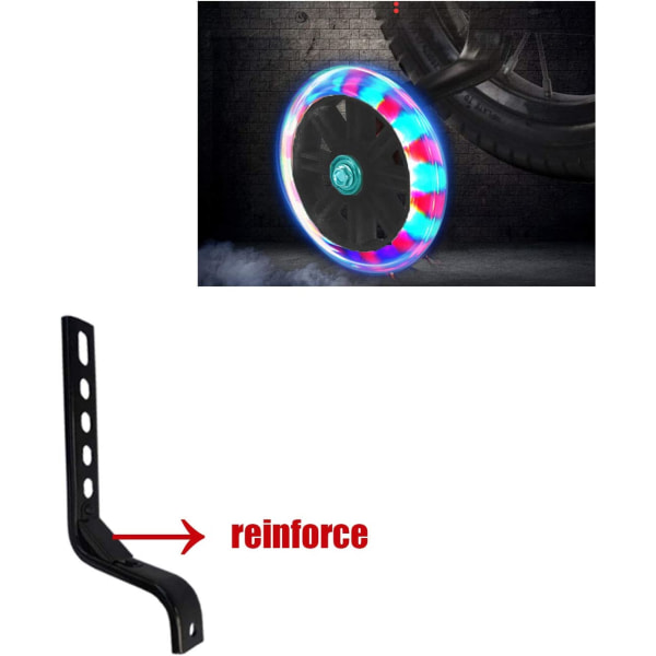 Treningshjul flash mute hjul sykkel stabilisator montert sett