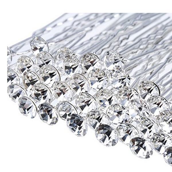 40-pack bröllopshårnålar med strass