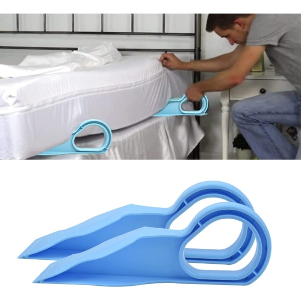 (Blå, 25cm) Enkel å bruke, 2-delt madrassløfter, ergonomisk