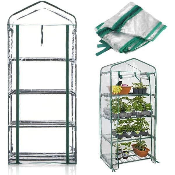 Drivhusovertræk til haven 4 niveauer 160x69x49cm Holdbart planteovertræk
