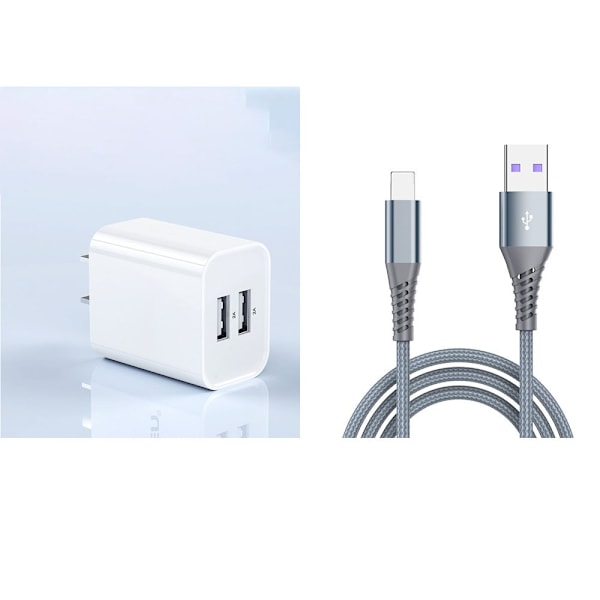 Todelt sett (lader + Apple datakabel), laderledning USB fas