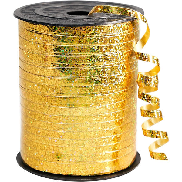 Guld, (2 rullar) 1/8\" x 1500 fot för hantverk, vågig iriserande, glänsande f