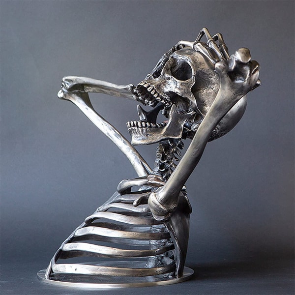 Break The Rules Madness Skeleton Bust Sculpture, Breaking Al