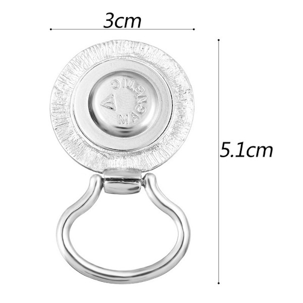Brosche + 3 knapper, magnetisk brilleholder broche til kvinder, re