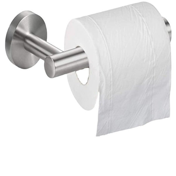 Seinälle asennettava WC-paperiteline WC-paperiteline 304 ruostumattomasta teräksestä kiillotettu viimeistely, hopea väri