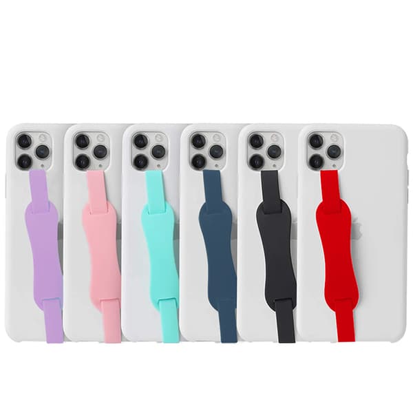 Universell mobiltelefonholder i silikon med elastisk stropp for Android og iPhone. Mint