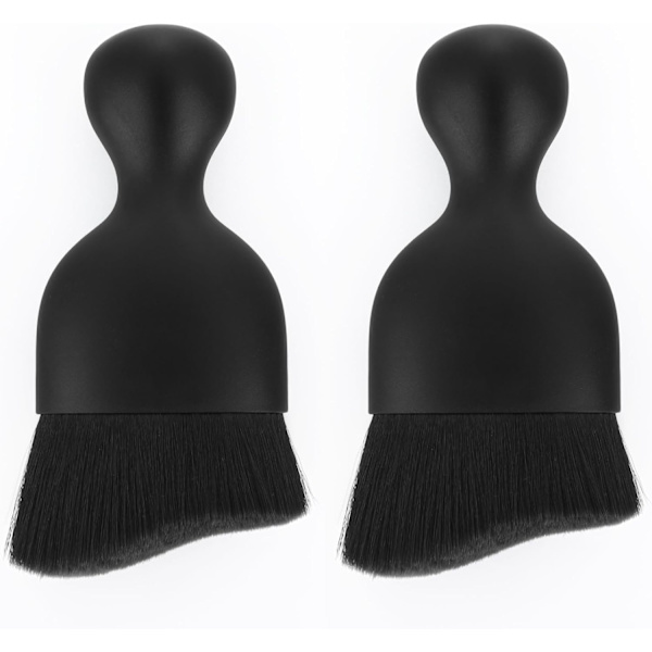 2 kpl naarmuuntumatonta sisätilan pölyharjaa, auton sisätilojen puhdistuspehmeä harja, auton yksityiskohtainen harja, auton puhdistusharjat (vaalea kulma) (Style B)