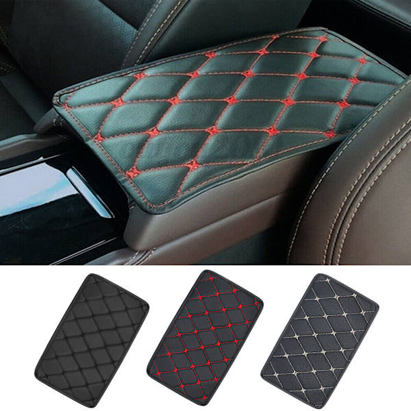 1× Bilarmrest Pad Cover Center Console Box PU Läderkudde