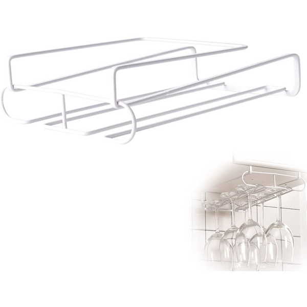 (Hvit) 1 stk vinglassholder, vinglassholder, vinglass