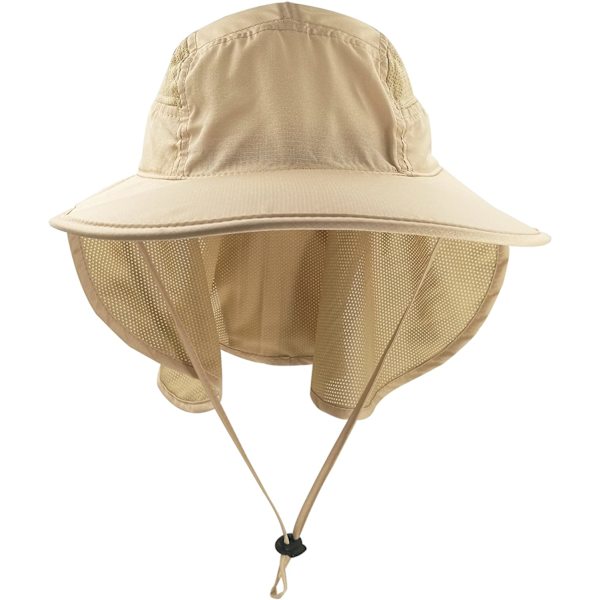 Safarihatt/keps solhatt för kvinnor män UV-skydd med 12 cm bred