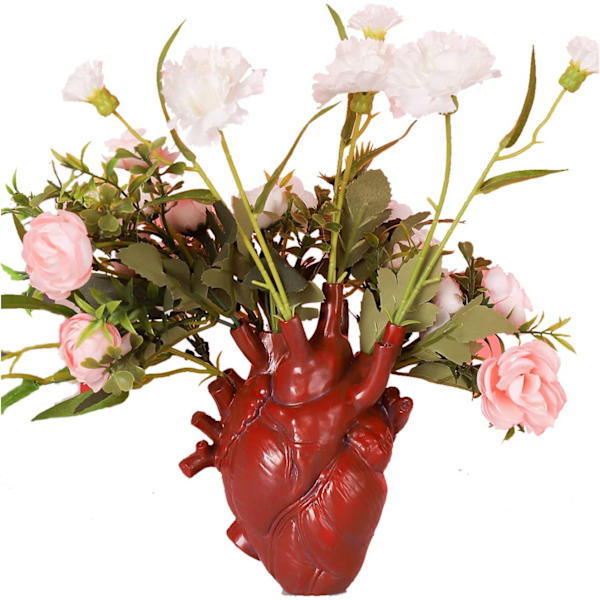 16cm Kreativ Hjerteformet Harpiks Vase til Skrivebord, Bord, Hylde