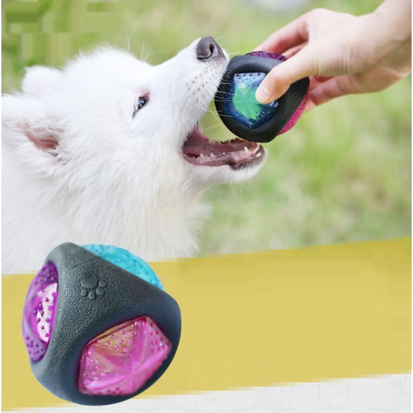Pet Legetøj Hunde Bide Resistant Bold Elastisk Lysende Ball Pet Legetøj