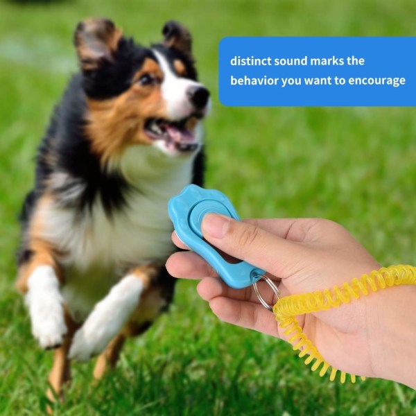 Säädettävä Training Clicker 3 Gears hihnan muotoinen koiran koulutusklikka