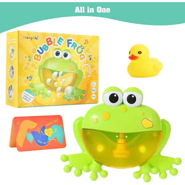Baby bad bubbel leksak set, badkar stor groda automatisk bubbla