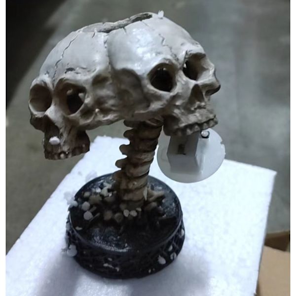 Skelet Bordlampe Kreativ Skelet Natlys Halloween Industriel Retro Stil Lampe Gyser Soveværelse Dekoration