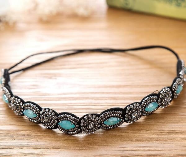Elastiset hiuspanta, 6 kappaletta Strass-elastisia hiuspantoja Bohemia