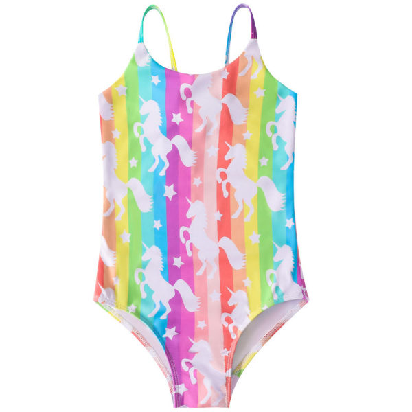 All-in-one tyttöjen värikäs print uimapuku (suositellaan