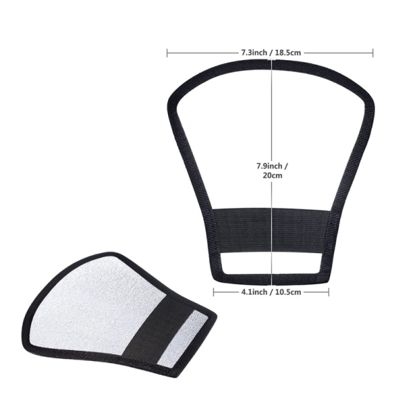 2 stk. Flash Diffuser Softbox 25X25X21cm Fleksibel Hvid Reflek