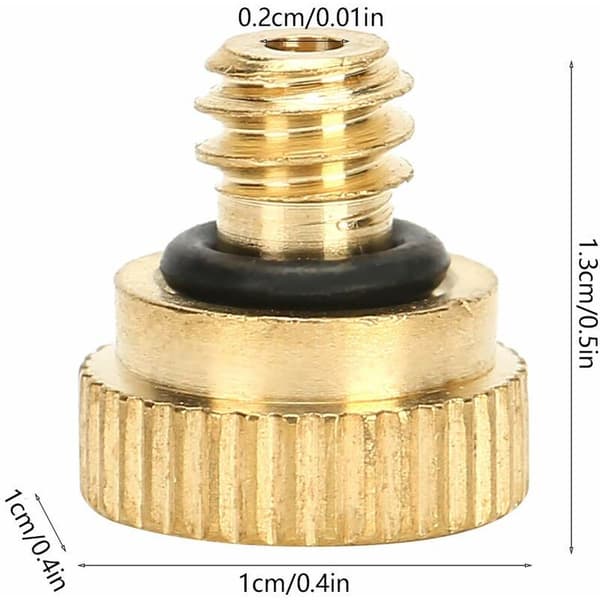 (10 st, 0,2 mm) Mässing dimspridare, kranvatten lågtrycks utomhus sprayhuvud dimsystem munstycken