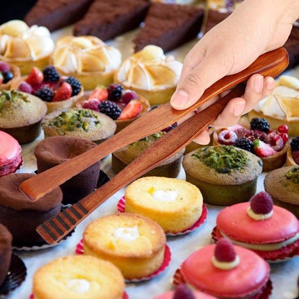 Tretang i tre for grill, buffet, brød, biff, serveringsverktøy