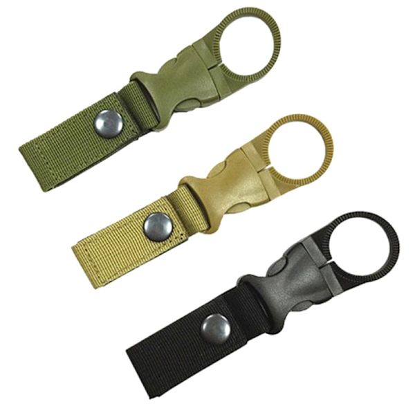 Tredelt taktisk nylon webbing vannflaske anheng spenne m