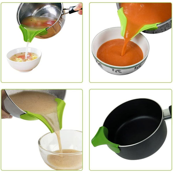 Silikone Clip-on Si, Plus Suppe Tragt Til Pan Uni