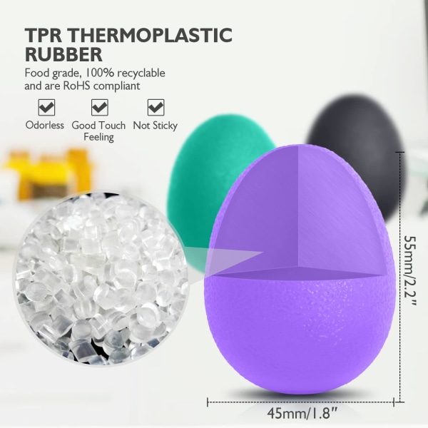 Antistress bolde, sæt med 3 bolde med 3 niveauer af modstand（Purp