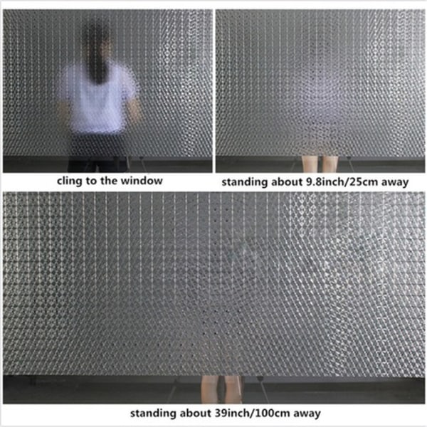 45 * 200cm laser imitation diamant effekt elektrostatisk klæbemiddel