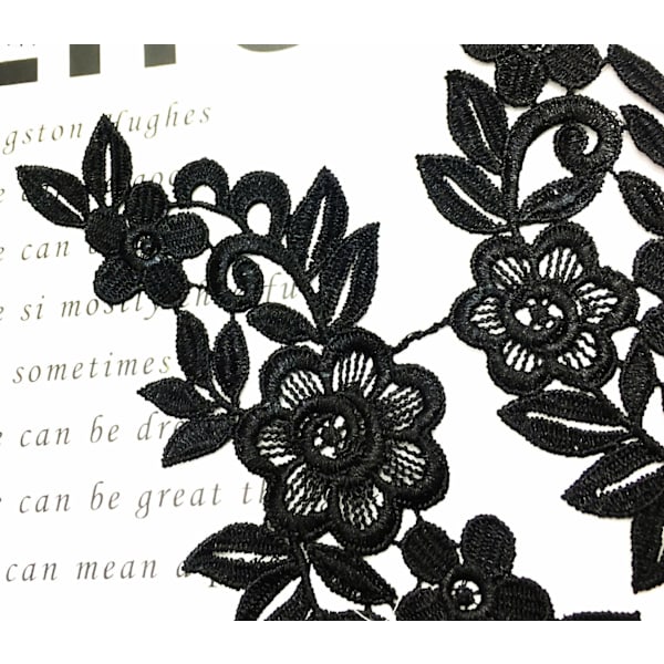2 blommor à 28 x 14 cm En bit, Ecusson Patch Badge Applique Fl