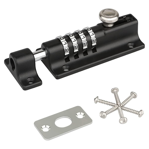 Yhdistelmälukittava pultti, [Säänkestävä & Murtovarma] 120 mm Combi-Bolt 4-numeroinen ainutlaatuinen yhdistelmälukittava pultti, paksu