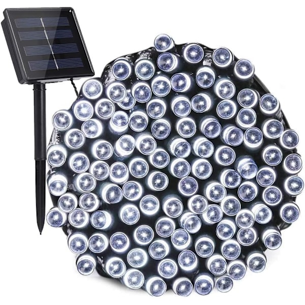 Solcelled Halloween-lys, 72 fot 200 LED 8 Moduser Røde Halloween-lys (Hvit)