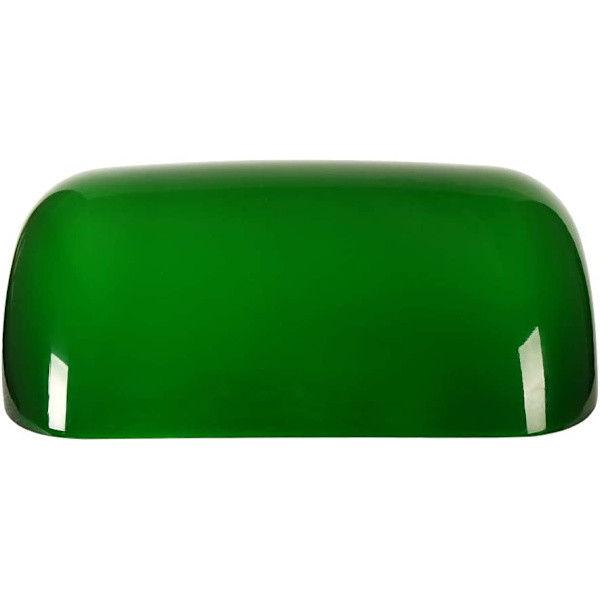 Reservedel i glas til banklampe (grøn)