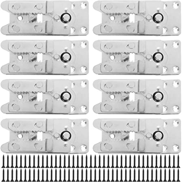 8 stk. Sektionssofakopplere, Galvaniseret Jern Sofa Sektion C
