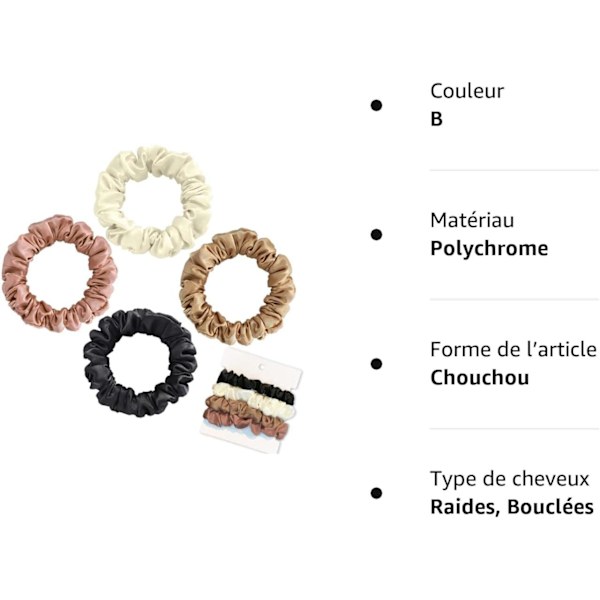 4 kpl (moniväriset ja kultaiset) silkkihiuslenkit, hiusnauhat, naiset tytöt Bobbles Scrunchies hiusnauhat siteet köydet Scrunchie hiuslisävarusteet naisille tai tytöille