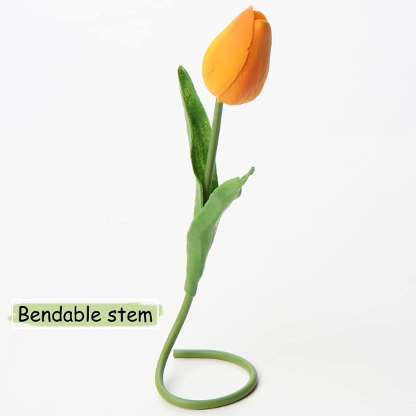 10 stk. Kunstige Tulipaner Real Touch Kunstige Blomster Bulk Fake Tuli