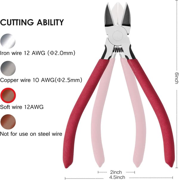 Tråd Flush Cutters, 6-tommers Ultra Sharp & Kraftig Side Cutter Cl