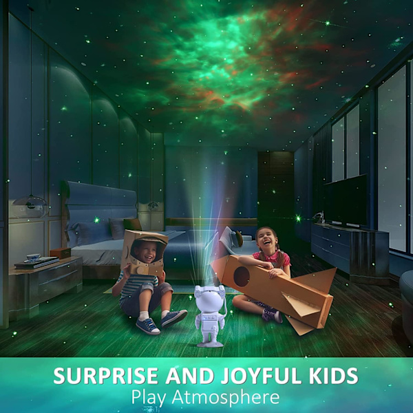 Stjernelys Projektor, Astronaut Galaxy Projektor Lys med Fjernbetjening