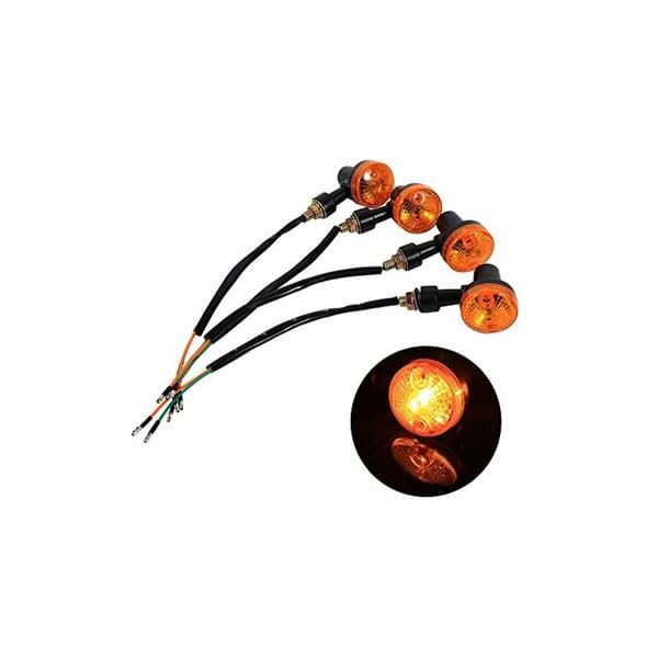(Orange) 4 universelle 12V motorcykel blinklys