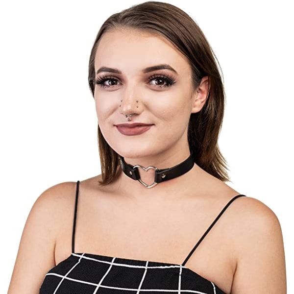 2 kpl Säädettävä Musta Kawaii Choker ja Kaulus Kaulakoru, Aesthet