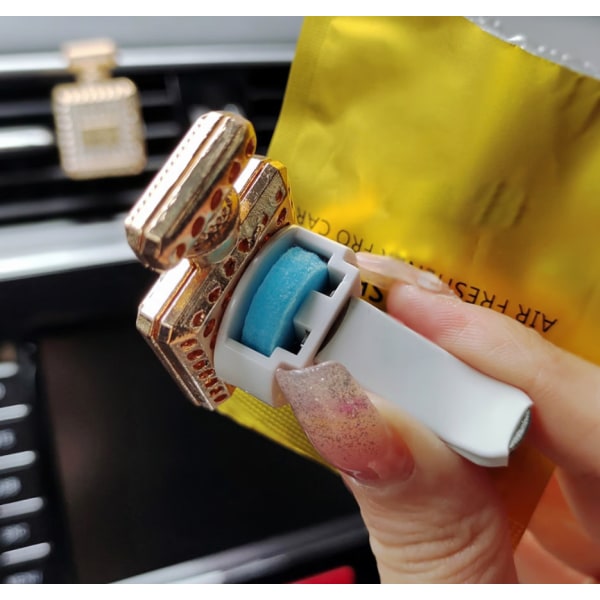 B-Rhinestone Indlagt No.5 Parfume Flaske Bil Air Freshener Interi
