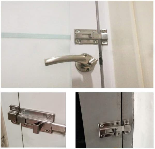 2 stk. Rustfrit Stål Hasp Skydedørslås, Overflademonteret