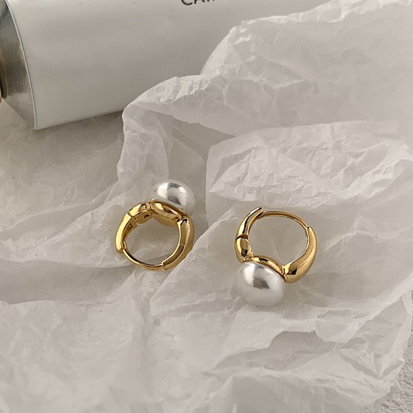 Letvægtsdesign luksus én perle øreringe kvinder elegance