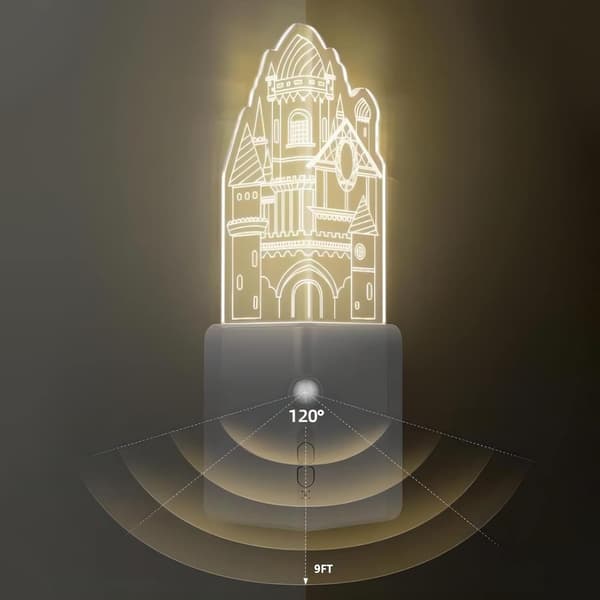 LED-nattlys, USB-oppladbar vegglampe, sensor nattlys