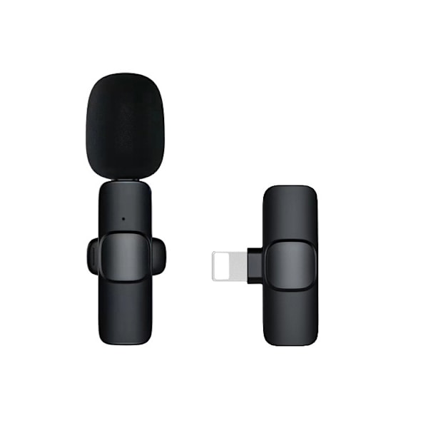 Trådløs Lavalier Mikrofon, CP1(A) 2.4GHz Trådløs Lavalier Mikrofon (Lightning Adapter), 1 Tran
