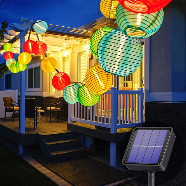 Outdoor Solar String Lights, 5M/20 LED Lanterns 8 Modes Waterproo